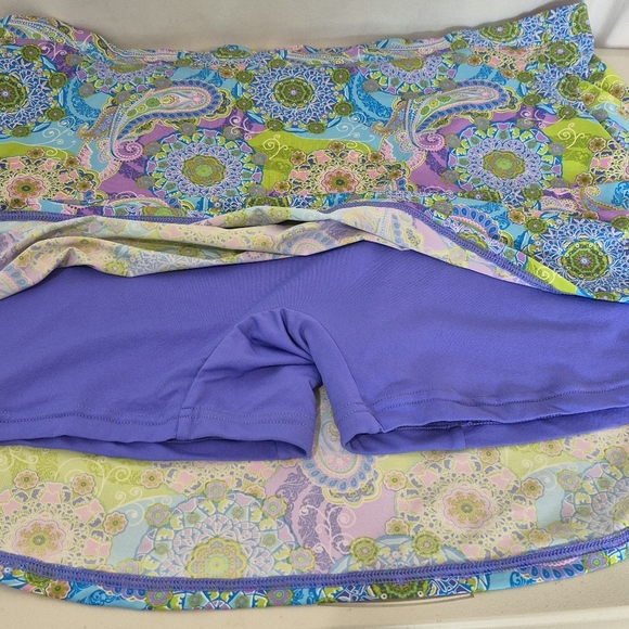 Coolibar 2 pc Paisley Top Skort Set UPF 50+ Sun Protection - Size XXL  ** Flawed - Picture 9 of 15